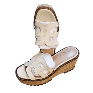 Sam Edelman Ivory Platform Wedges